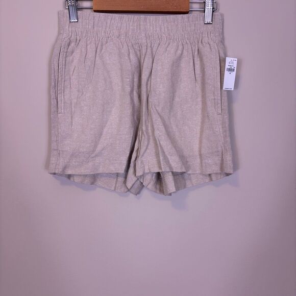 New Old Navy Tan Comfort Waistband Linen Pull On Shorts Women's XS - Picture 1 of 6